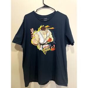 Vintage Street Fighter Mens XL Black Capcom Graphic Game 90s Arcade Retro